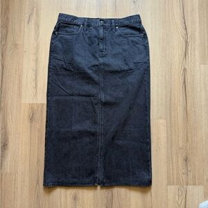 Madewell Black Denim Maxi Skirt